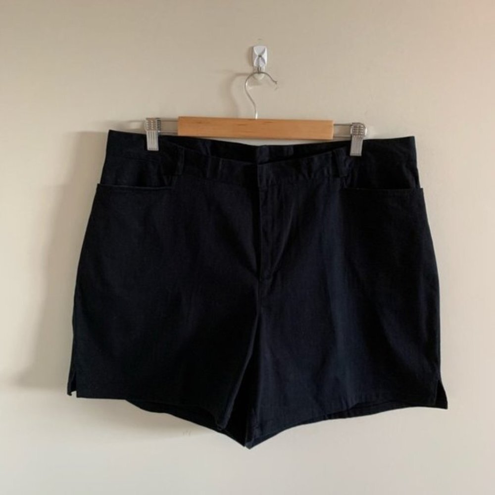 Womens AE Sport & Co. Black Plus Size Golf Shorts Size 18